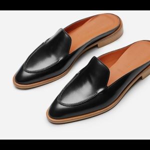 Everlane black leather slides | size 8